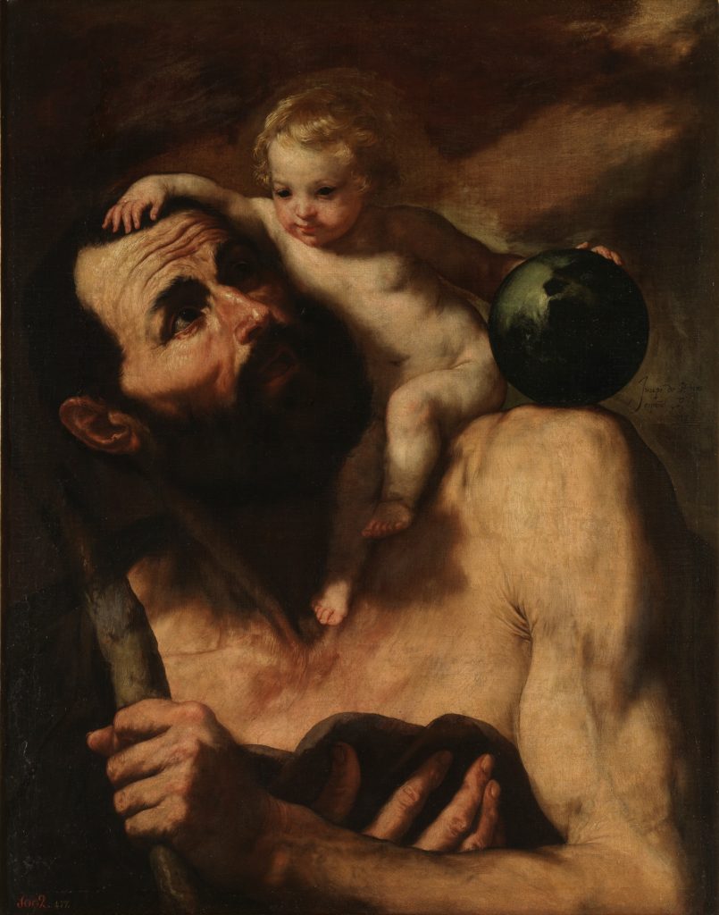 <span style="color: #3366ff;"><em>San Cristóbal, de José de Ribera. Museo del Prado</em></span>